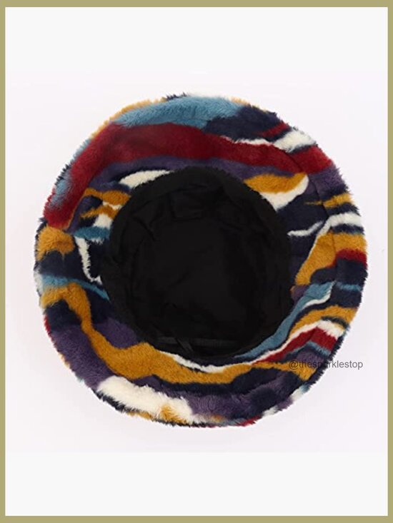 Faux Fur Bucket Hat Winter Warm Plush Fisherman Sherpa Adjustable main image 5